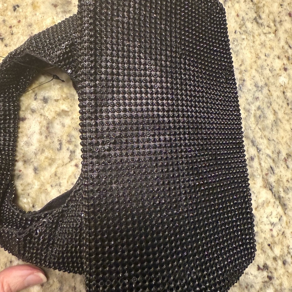 NWOT INC International Concepts Black Beaded Mini Evening Bag - Picture 2 of 5